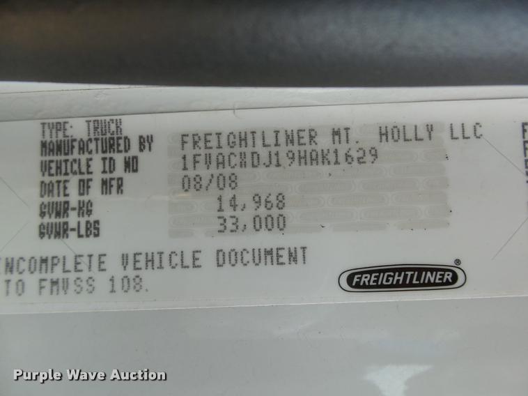 image for item DB4580 2009 Freightliner Business Class M2 box truck