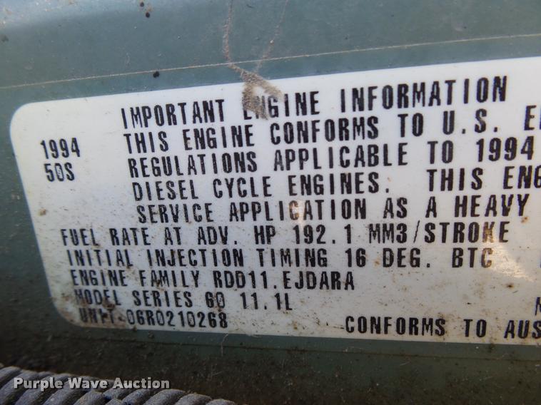 image for item K1039 1995 Freightliner FLD truck cab and chassis