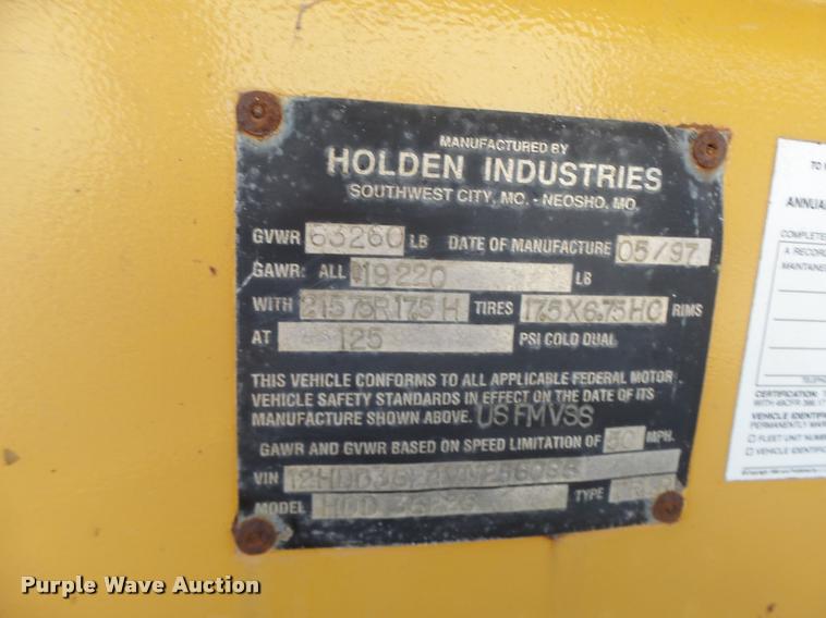 image for item K5560 1997 Holden HDD36225 drop deck equipment trailer