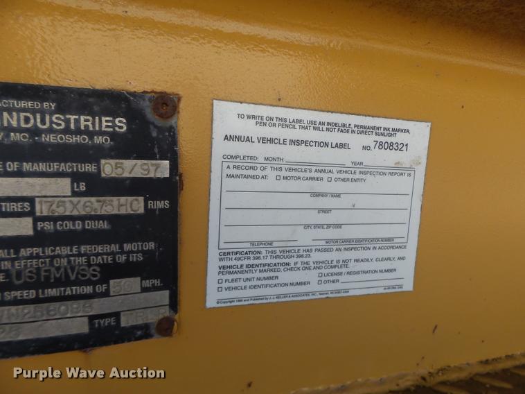 image for item K5560 1997 Holden HDD36225 drop deck equipment trailer