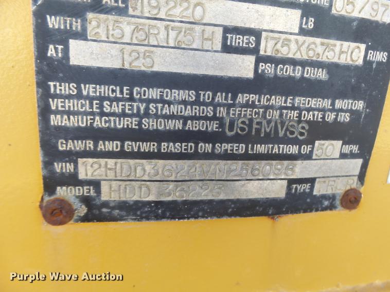 image for item K5560 1997 Holden HDD36225 drop deck equipment trailer