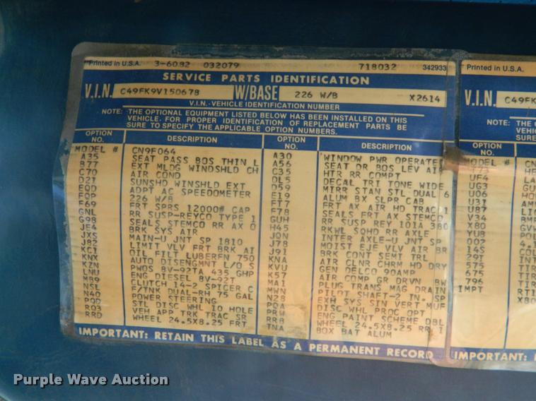 image for item DA5068 1979 Chevrolet Bison Double-O 92 semi truck