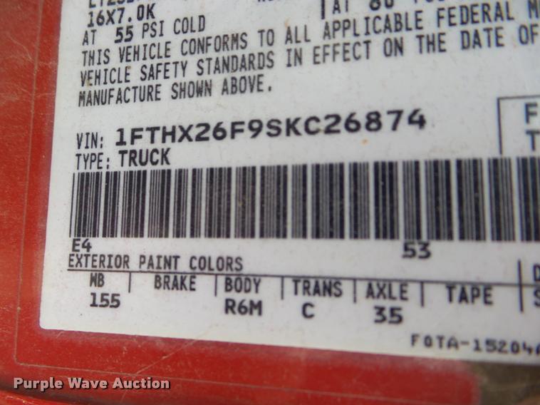 image for item DA5086 1995 Ford F250 HD SuperCab pickup truck