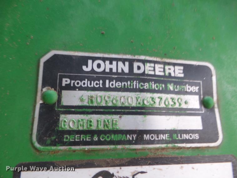 image for item DA5091 1990 John Deere 9600 combine