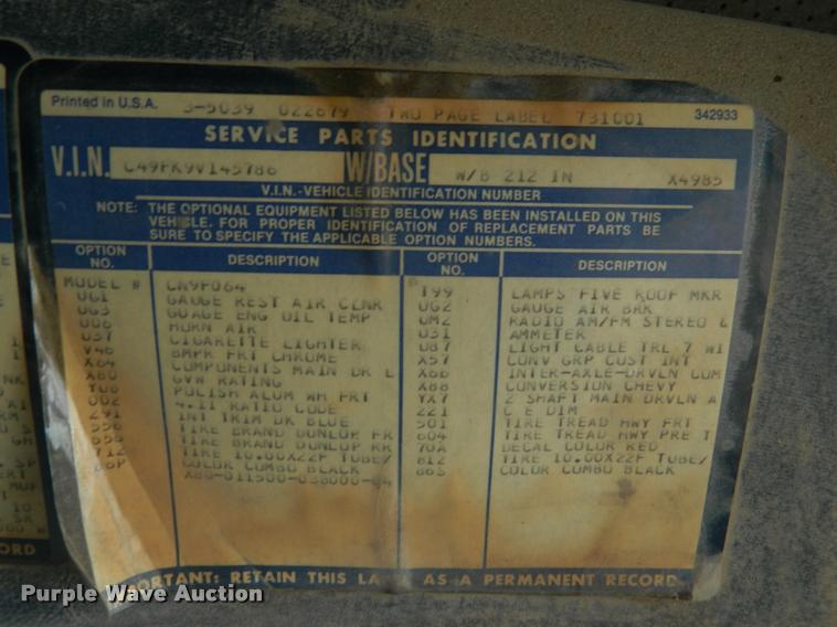 image for item DA5092 1979 Chevrolet Bison semi truck