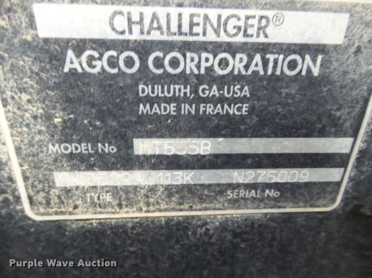 image for item DA5157 2004 AGCO Challenger MT555B MFWD tractor