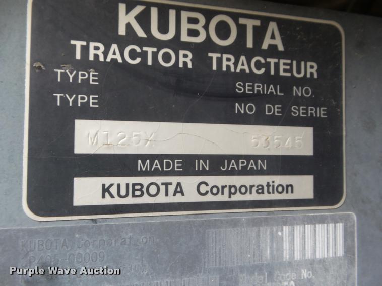 image for item DA5162 2008 Kubota M125DTC MFWD tractor