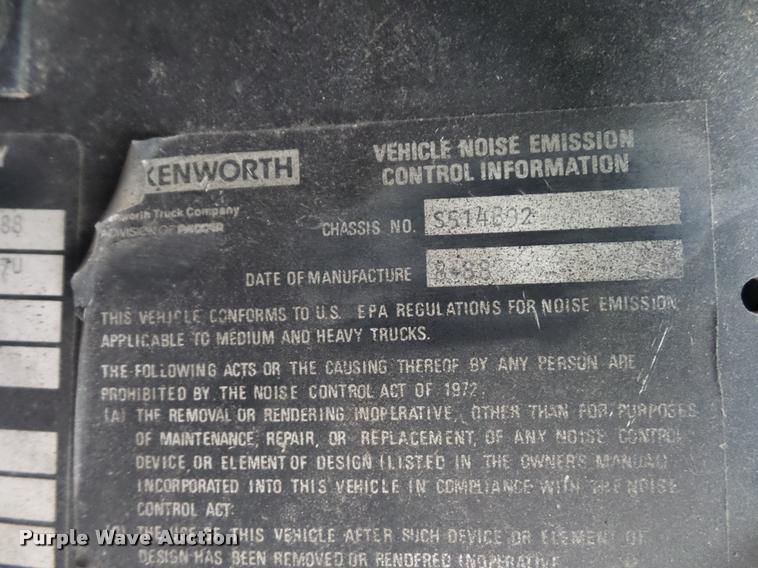 image for item DA5771 1989 Kenworth T600 grain truck