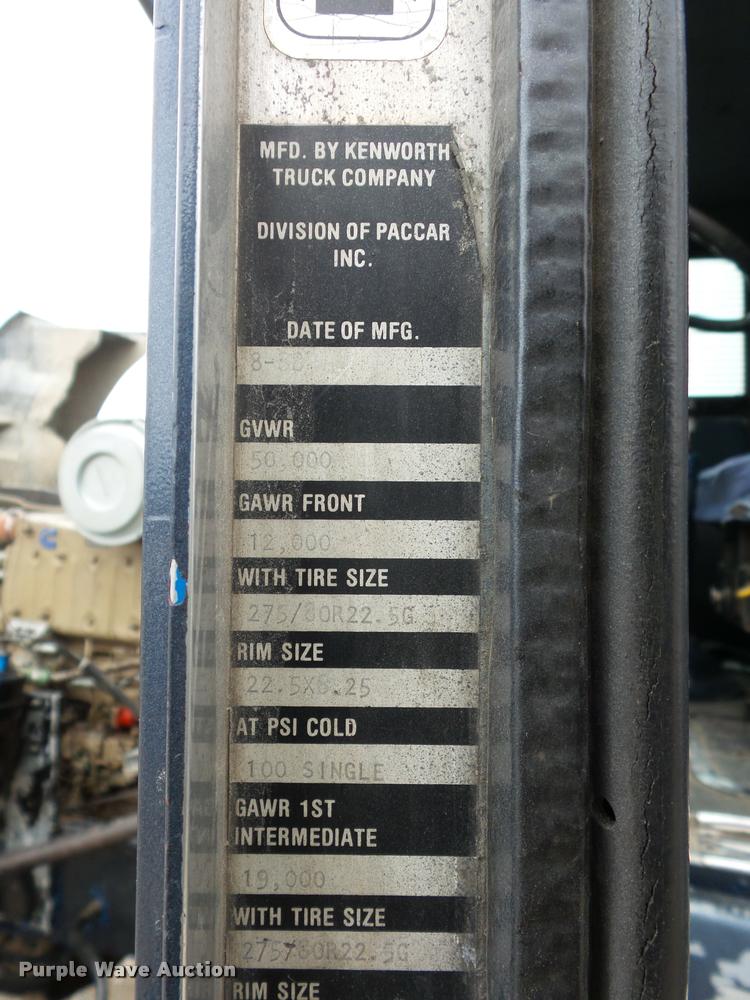 image for item DA5771 1989 Kenworth T600 grain truck