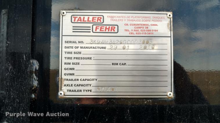 image for item DB0801 2016 Taller Fehr live bottom silage trailer