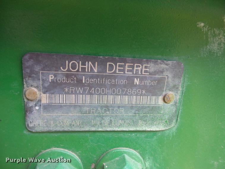 image for item DB5375 John Deere 7400 MFWD tractor