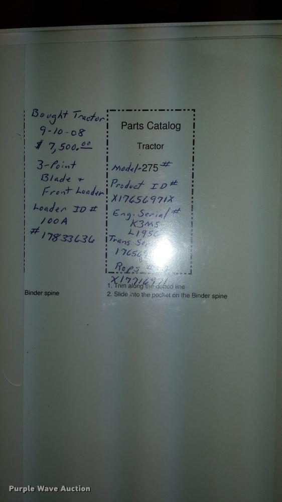 image for item J5740 1987 Case IH 275 MFWD tractor