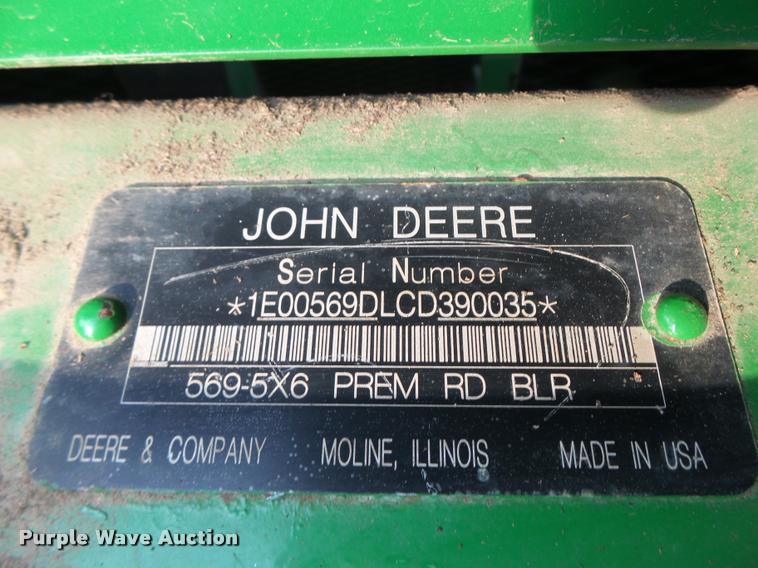 image for item K5524 2013 John Deere 569 Premium round baler
