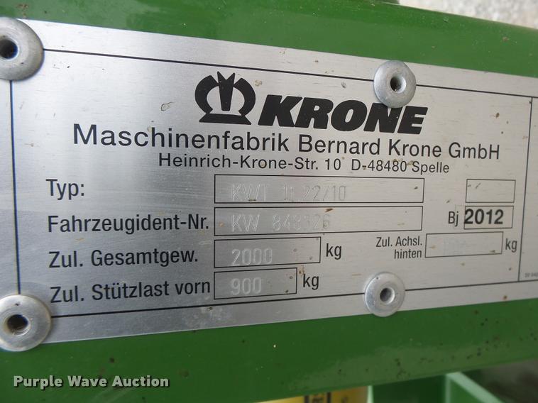 image for item K5530 2012 Krone KWT11.22/10 tedder