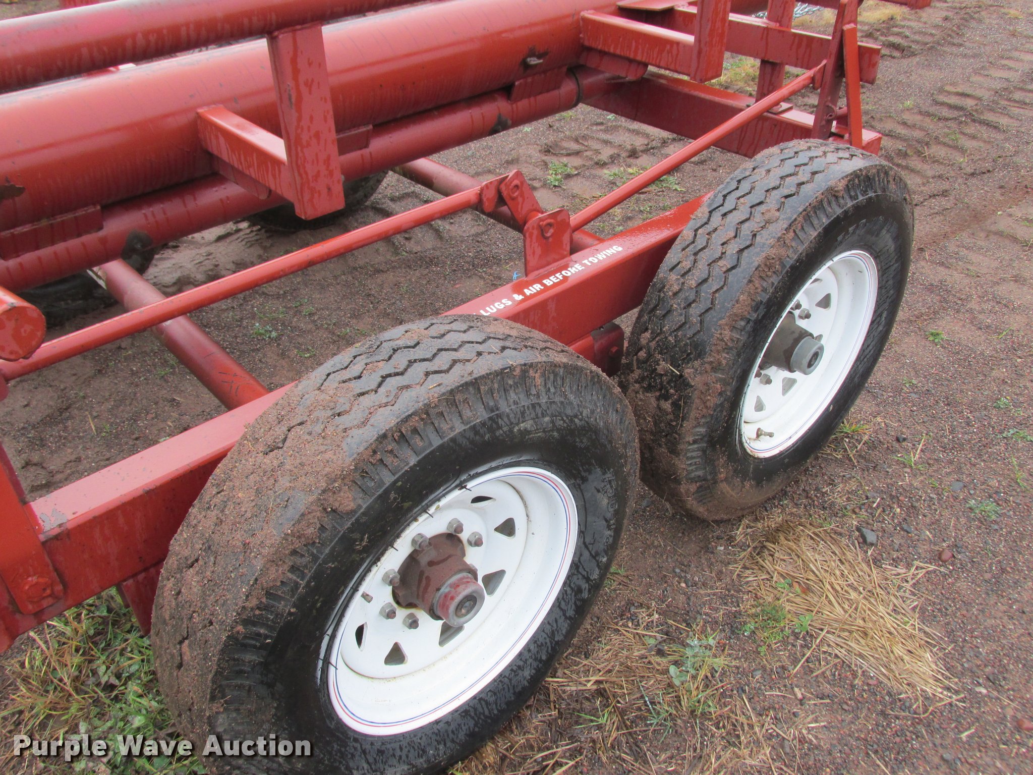 Red Rhino hay trailer in Carlton, MN Item K6196 sold Purple Wave