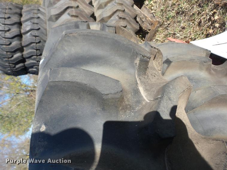 image for item AG9116 (2) Goodyear 14.9-28 ag tires and wheels