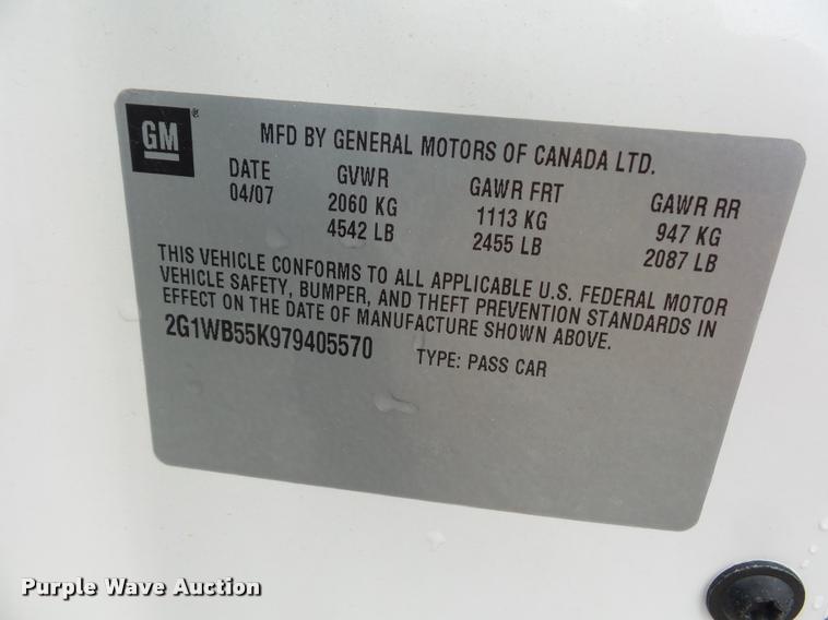 image for item BG9528 2007 Chevrolet Impala LS