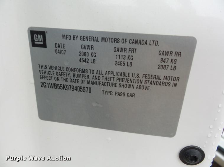 image for item BG9528 2007 Chevrolet Impala LS