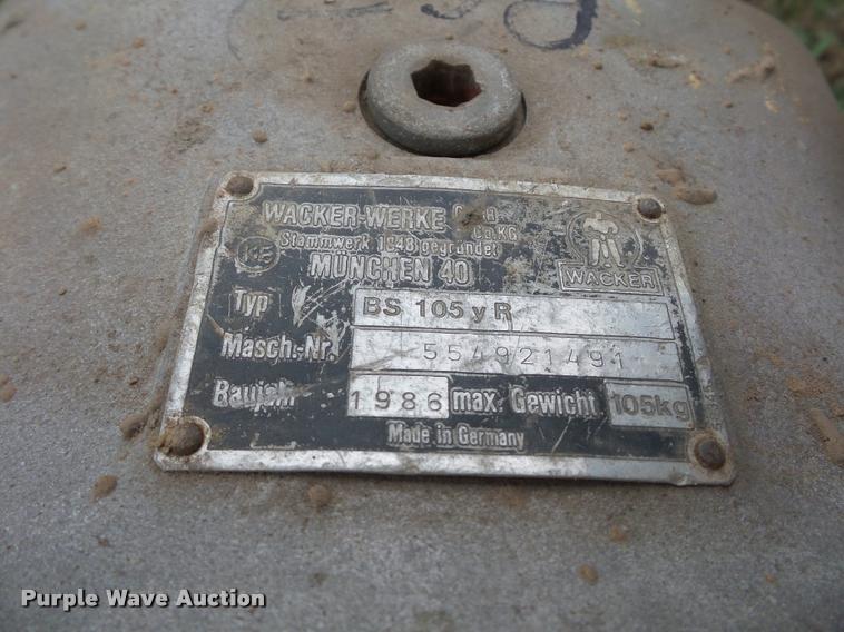 image for item BG9555 Wacker BS105YR compactor