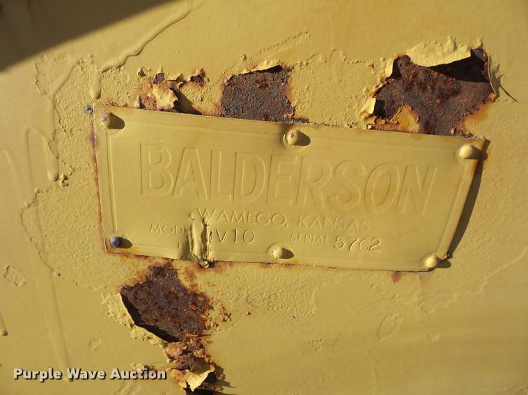 image for item BG9580 Balderson V10 V snow plow