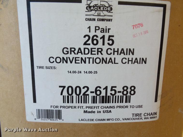 image for item BG9587 (8) Laclede motor grader tire chains