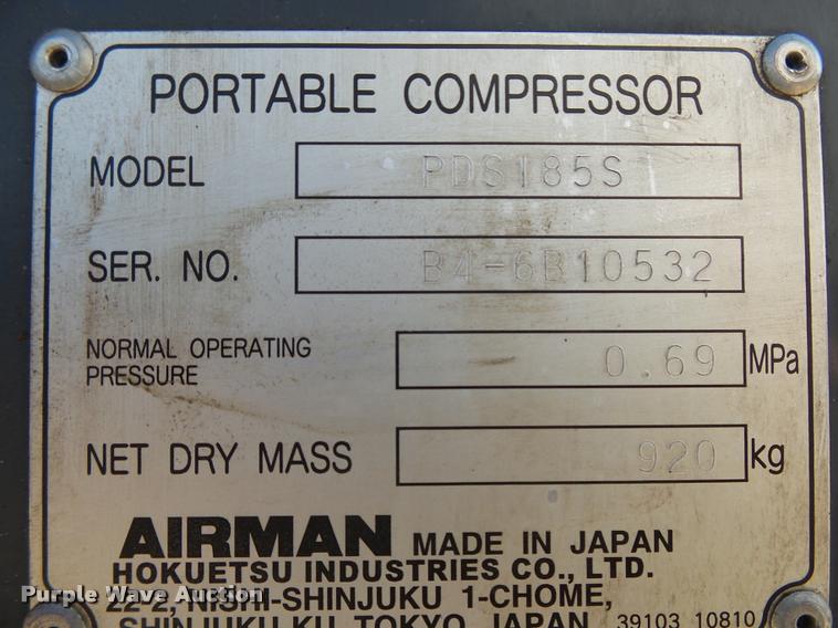 image for item BM9568 Airman PDS185S Sunami series air compressor
