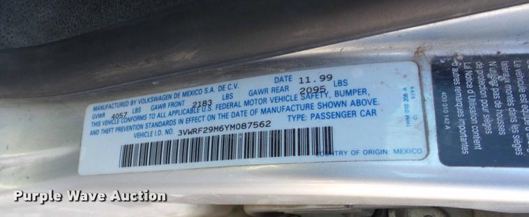 image for item DA2111 2000 Volkswagen Jetta