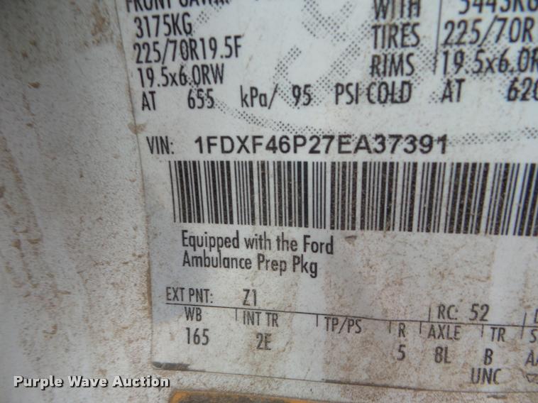 image for item DA5102 2007 Ford F450 Super Duty ambulance