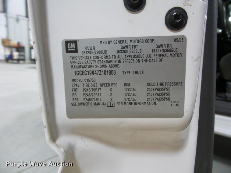 image for item DA5752 2007 Chevrolet Silverado 1500 Ext. Cab pickup truck