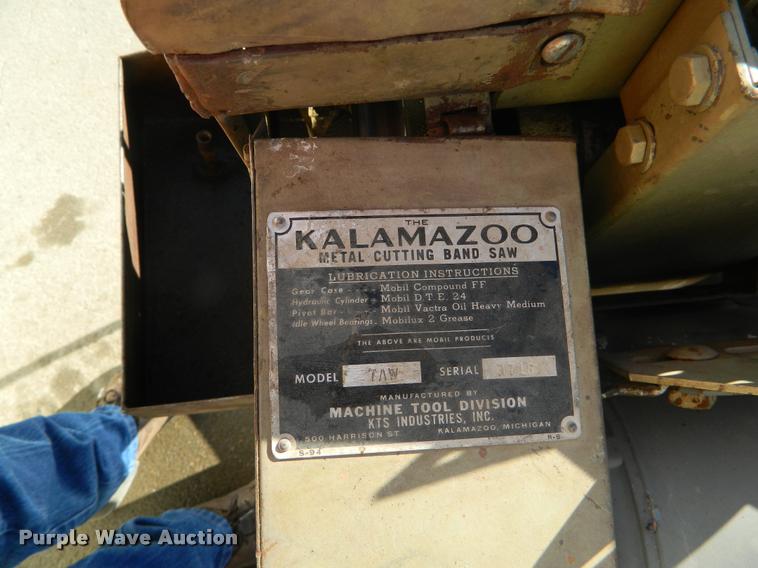 image for item DA9658 Kalamazoo 7AW metal bandsaw