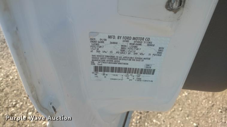 image for item DB0772 2008 Ford F150 SuperCab pickup truck