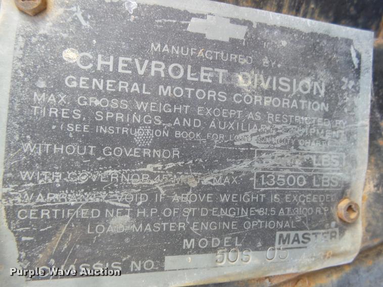 image for item DB1767 1945 Chevrolet truck cab and chassis