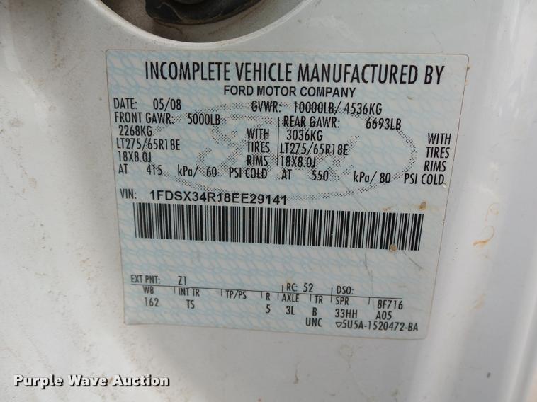 image for item DB4627 2008 Ford F350 Super Duty XL SuperCab utility truck