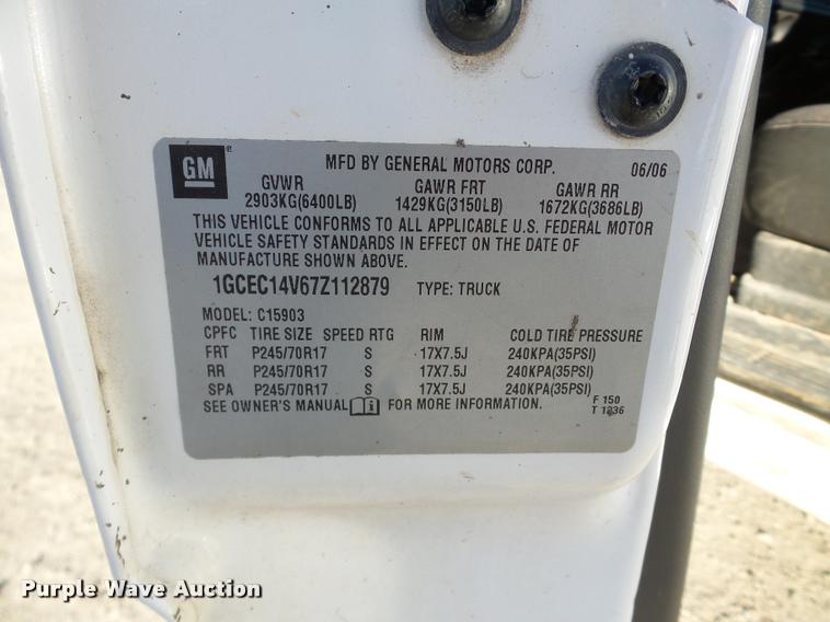 image for item DB5323 2007 Chevrolet Silverado Classic 1500 pickup truck