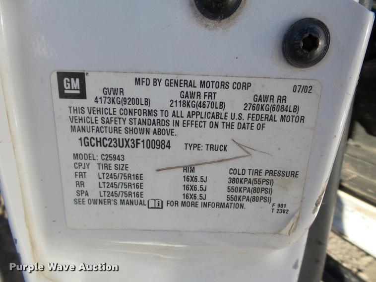 image for item DB5324 2003 Chevrolet Silverado 2500HD Crew Cab pickup truck