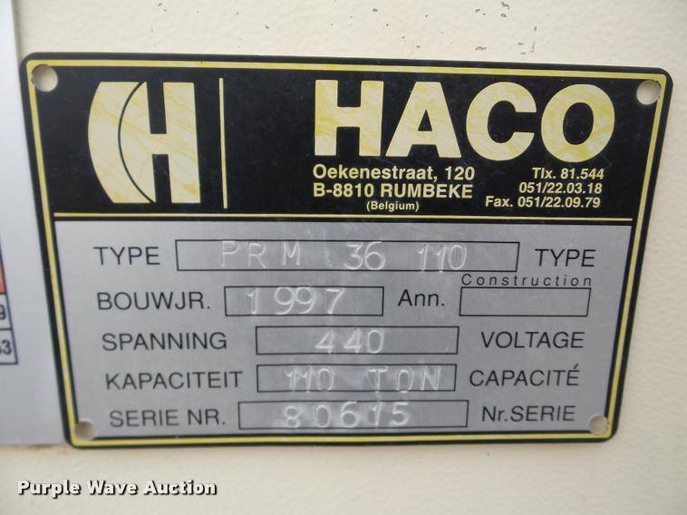 image for item DB5386 Haco PRM36 press