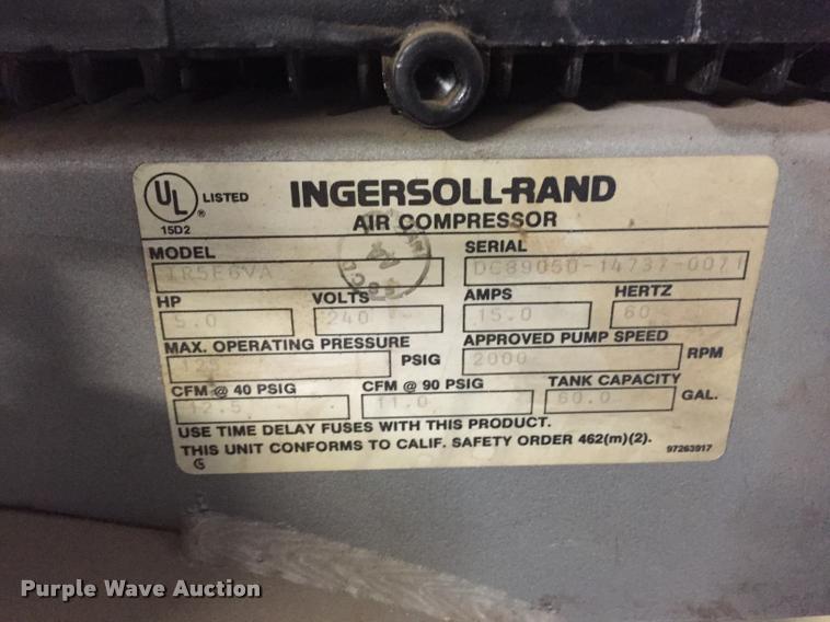 Ingersoll Rand Charge Air air compressor in Wichita, KS Item DF9157