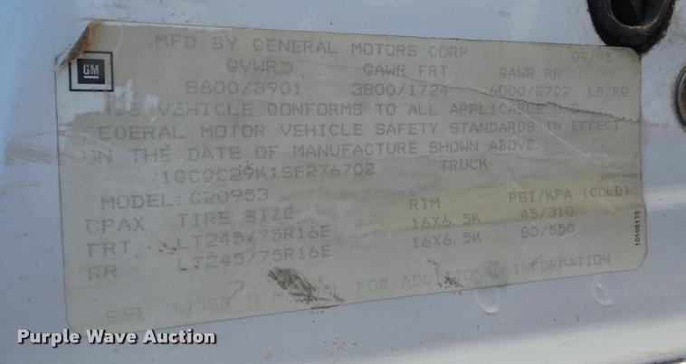 image for item DF9159 1995 Chevrolet 2500 Ext. Cab pickup truck