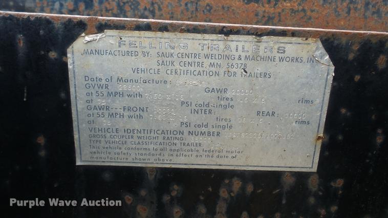 image for item DG9134 1994 Felling equipment trailer