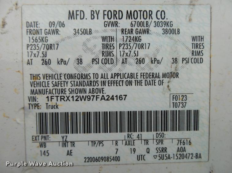 image for item K1032 2007 Ford F150 XLT SuperCab pickup truck