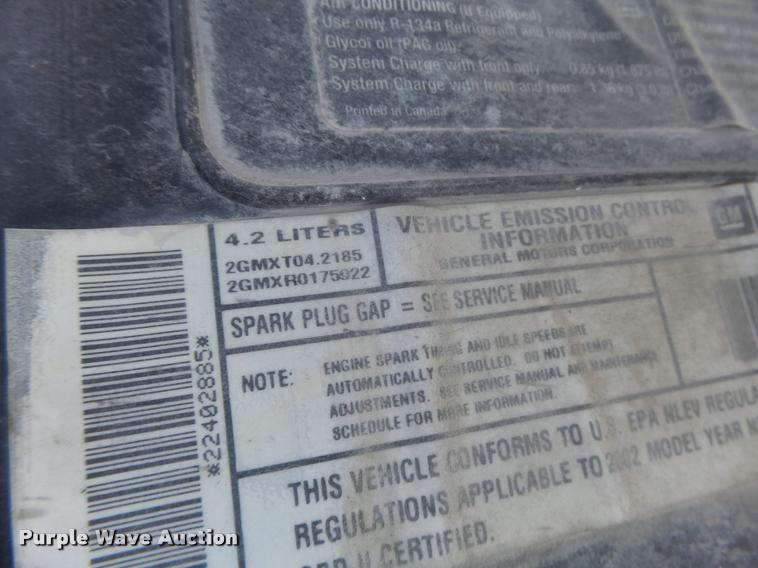 image for item K5631 2002 Chevrolet TrailBlazer SUV