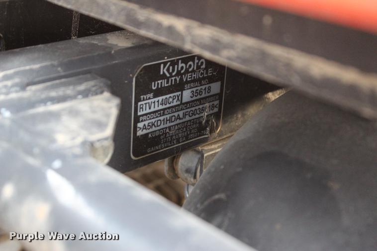 image for item L4938 2015 Kubota RTV1140CPX utility vehicle