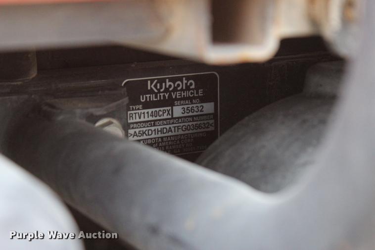 image for item L4939 2015 Kubota RTV1140CPX utility vehicle