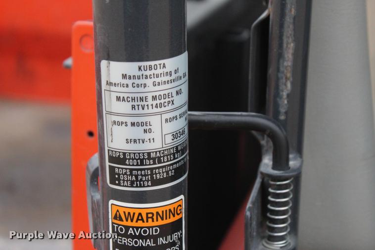 image for item L4941 2014 Kubota RTV1140CPX utility vehicle