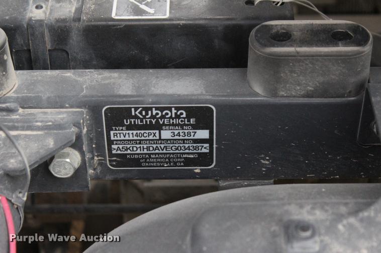 image for item L4941 2014 Kubota RTV1140CPX utility vehicle