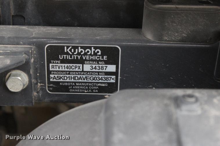 image for item L4941 2014 Kubota RTV1140CPX utility vehicle