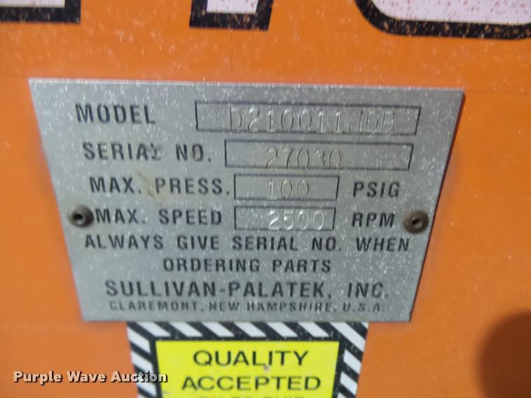 image for item AV9765 Sullivan Palatek air compressor