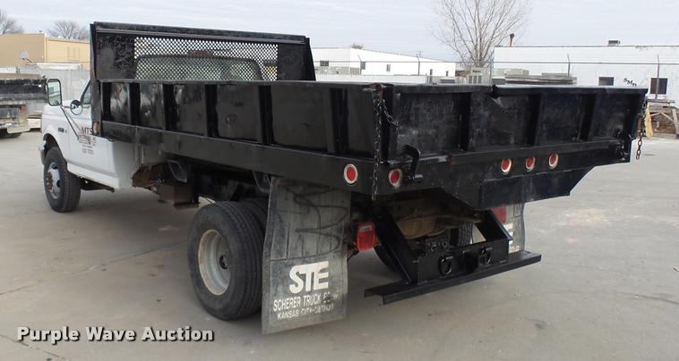 image for item AV9826 1996 Ford F450 Super Duty dump flatbed truck
