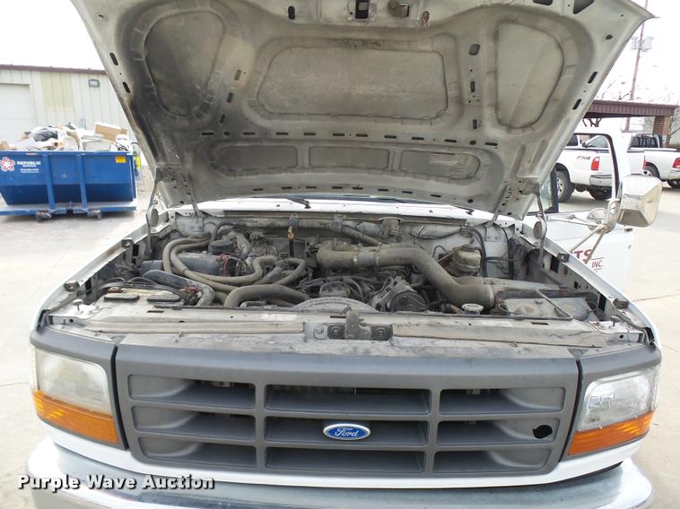 image for item AV9826 1996 Ford F450 Super Duty dump flatbed truck