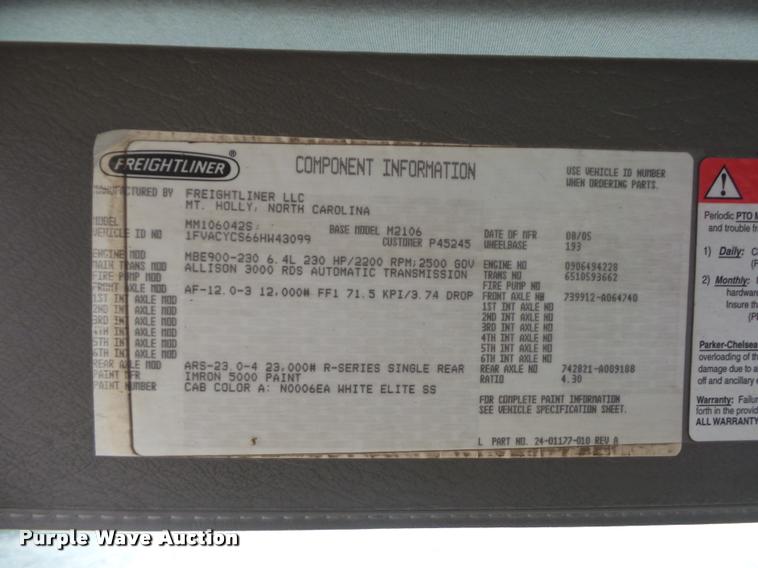 image for item BG9531 2006 Freightliner Business Class M2 pothole patcher truck